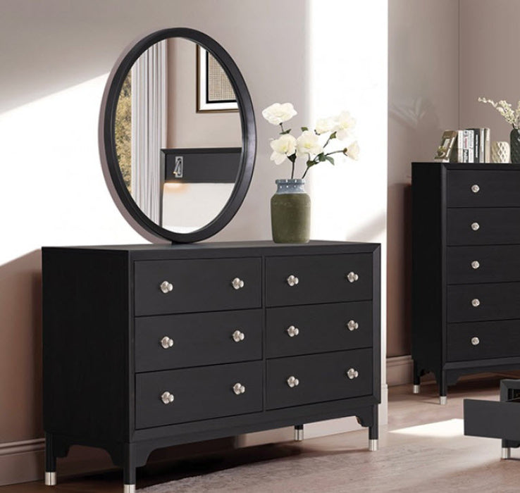 Furniture of America - Torrance 5 Piece King Bedroom Set in Black - FM74002BK-ST-EK-5SET - GreatFurnitureDeal