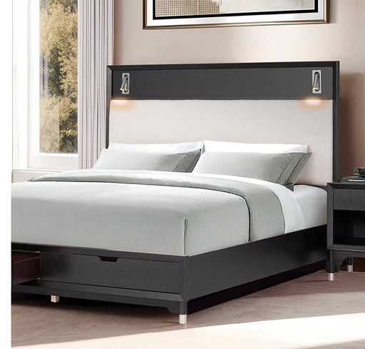 Furniture of America - Torrance Queen Bed in Black - FM74002BK-ST-Q - GreatFurnitureDeal