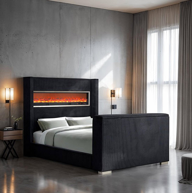 Furniture of America - Sumter King Bed in Black - FM74004BK-EK - GreatFurnitureDeal