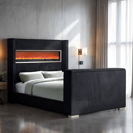 Furniture of America - Sumter King Bed in Black - FM74004BK-EK - GreatFurnitureDeal