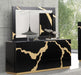 Furniture of America - Goldsberg 5 Piece King Bedroom Set in Black/Gold - FM7425BK-WP-EK-5SET - GreatFurnitureDeal