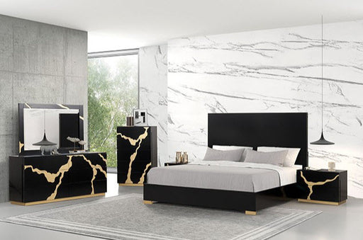 Furniture of America - Goldsberg King Bed in Black - FM7425BK-P-EK - GreatFurnitureDeal