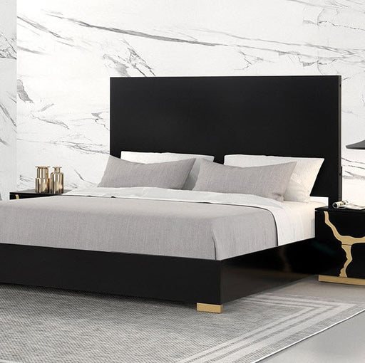 Furniture of America - Goldsberg King Bed in Black - FM7425BK-P-EK - GreatFurnitureDeal