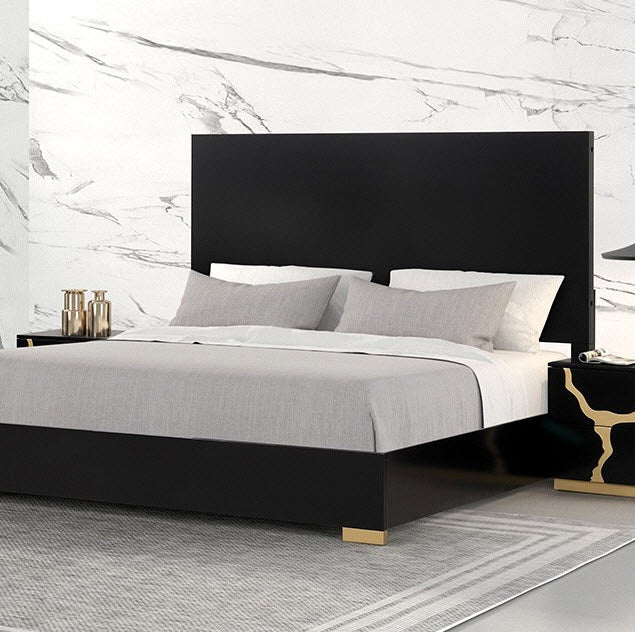 Furniture of America - Goldsberg King Bed in Black - FM7425BK-P-EK - GreatFurnitureDeal