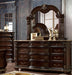 Furniture of America - Fromberg Dresser with Mirror in Brown Cherry - FM7670DM - GreatFurnitureDeal