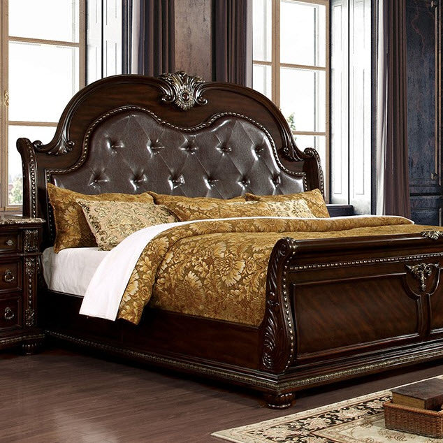 Furniture of America - Fromberg King Bed in Brown Cherry - FM7670-EK - GreatFurnitureDeal