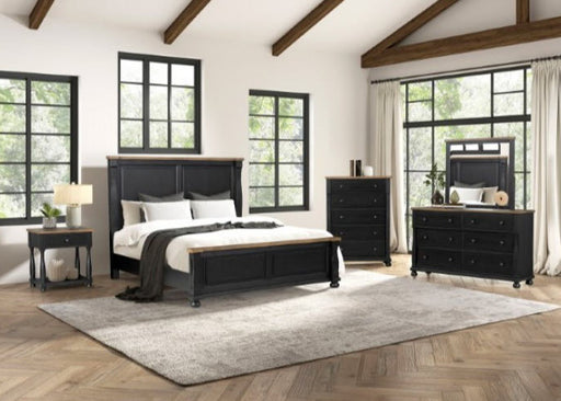 Furniture of America - Neue Mills Dresser in Black/Rustic Oak - FM79009BK-D - GreatFurnitureDeal
