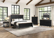 Furniture of America - Neue Mills King Bed in Black/Rustic Oak - FM79009BK-EK - GreatFurnitureDeal