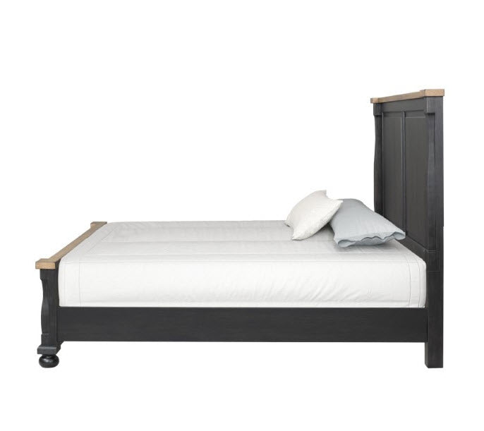 Furniture of America - Neue Mills King Bed in Black/Rustic Oak - FM79009BK-EK - GreatFurnitureDeal