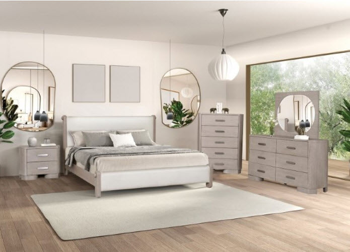 Furniture of America - Pocatello King Bed in White Oak - FM79010AK-EK - GreatFurnitureDeal