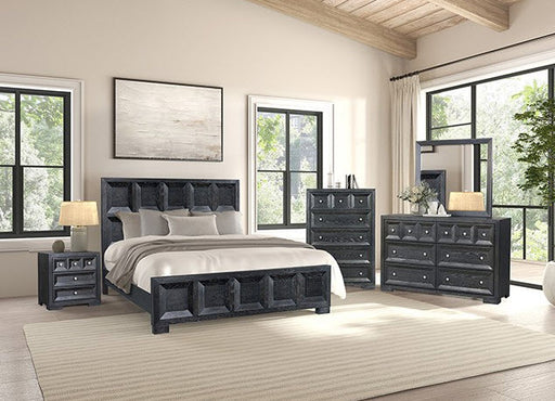 Furniture of America - Hatton Cross Queen in Weathered Black - FM79011BK-EK - GreatFurnitureDeal