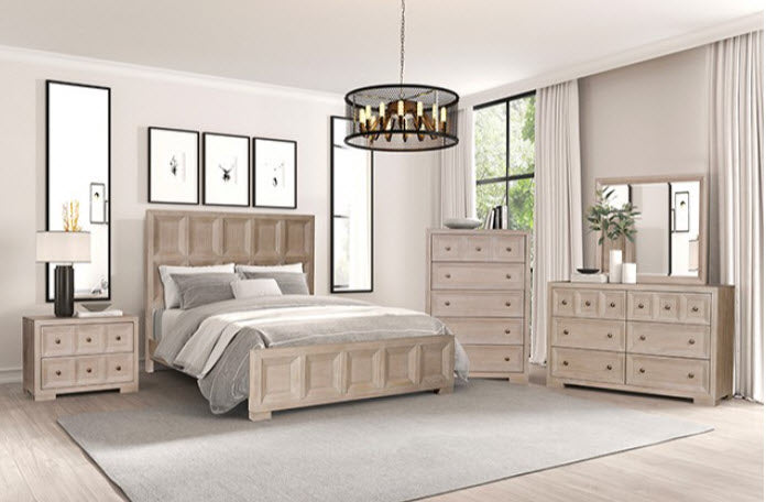 Furniture of America - Hatton Cross Dresser with Mirror in Tawny - FM79011NT-DM - GreatFurnitureDeal