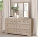 Furniture of America - Hatton Cross Dresser with Mirror in Tawny - FM79011NT-DM - GreatFurnitureDeal