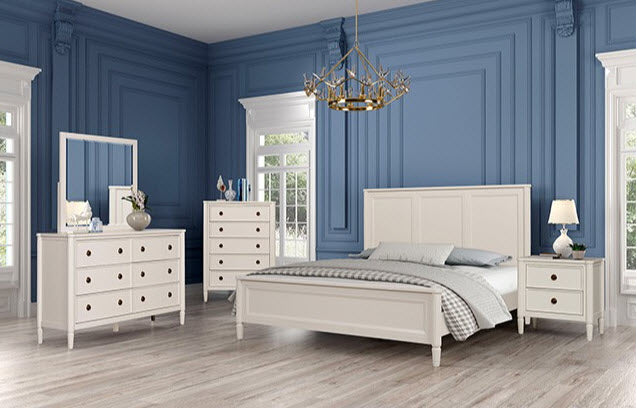 Furniture of America - Altamira King Bed in White - FM79012WH-EK - GreatFurnitureDeal