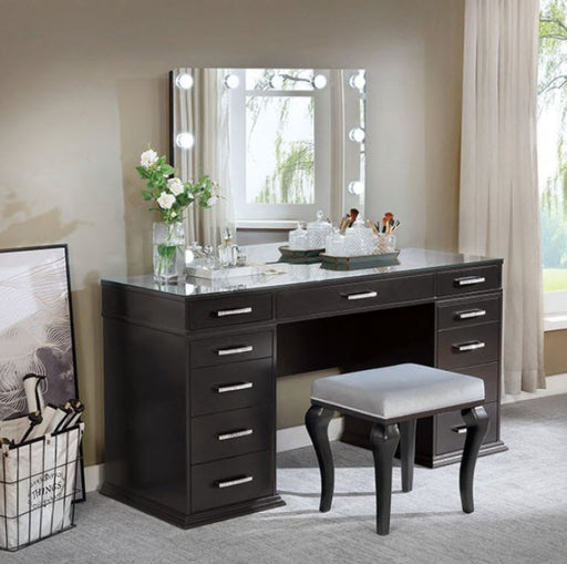 Furniture of America - Valentina Vanity Set in Obsidian Gray - FOA-DK5682DG-PK - GreatFurnitureDeal