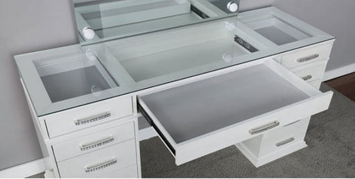 Furniture of America - Valentina Vanity Set in Luminous White - FOA-DK5682WH-PK - GreatFurnitureDeal
