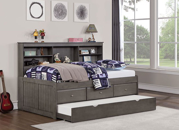 Furniture of America - Tibalt Full Day Bed in Dark Gray - FOA7466GY-F - GreatFurnitureDeal