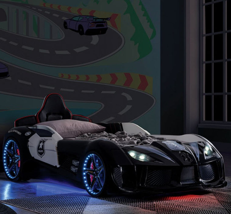 Furniture of America - Patrolene Bed in Black/White - FOA7723PL-BED - GreatFurnitureDeal