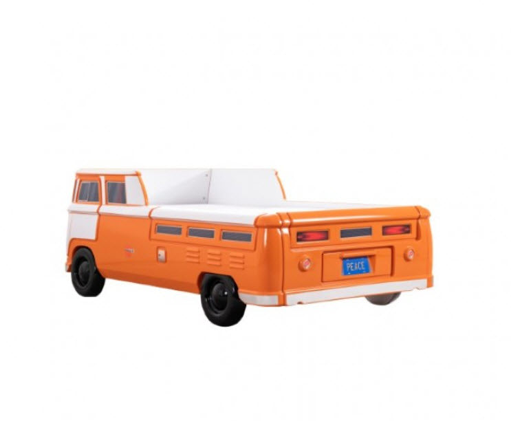 Furniture of America - Axel Peace Bus Twin Bed in Orange - FOA7726OR-BED - GreatFurnitureDeal