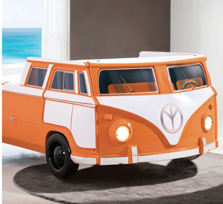 Furniture of America - Axel Peace Bus Twin Bed in Orange - FOA7726OR-BED - GreatFurnitureDeal