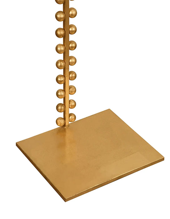 Worlds Away - Foster Ball Lined Cigar Table With Glass Top In Gold Leaf - FOSTER G
