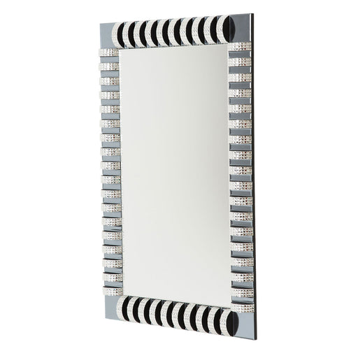 AICO Furniture - Montreal"Rect. Wall Mirror with crystal and glass" - FS-MNTRL-8981 - GreatFurnitureDeal