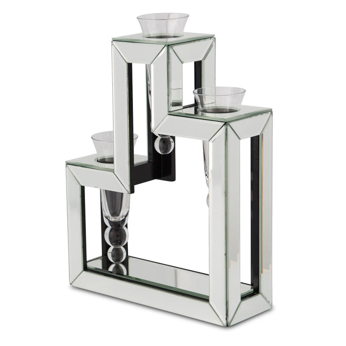 AICO Furniture - Montreal"Mirrored Glass Vase- 3 Tier" - FS-MNTRL128