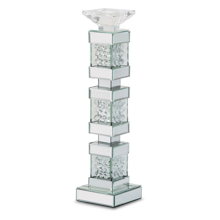 AICO Furniture - Montreal"Mirrored/Crystal Candle Holder,Tall,-Pack/2" - FS-MNTRL151-PK2 - GreatFurnitureDeal