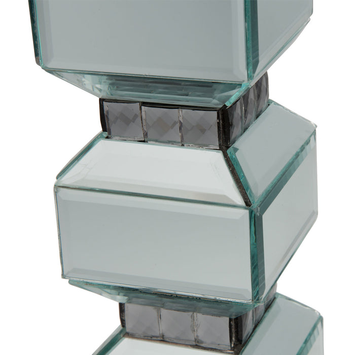 AICO Furniture - Montreal"3-Tier Mirrored Candle Holder w/Crystals - FS-MNTRL155-PK2 - GreatFurnitureDeal