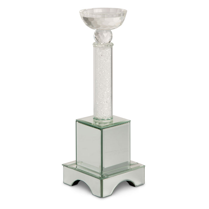AICO Furniture - Montreal"Crystal Tower w/Mirror Candle Holder,Small,Pack/2" - FS-MNTRL157S-PK2