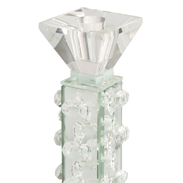 AICO Furniture - Montreal"Slender Mirrored Crystal Candle Hldr.Small,Pack/6" - FS-MNTRL159S-PK6