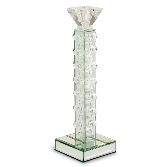 AICO Furniture - Montreal"Slender Mirrored Crystal Candle Hldr.Small,Pack/6" - FS-MNTRL159S-PK6