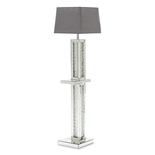 AICO Furniture - Montreal"Mirrored Floor Lamp w/Crystal Accents - FS-MNTRL191 - GreatFurnitureDeal
