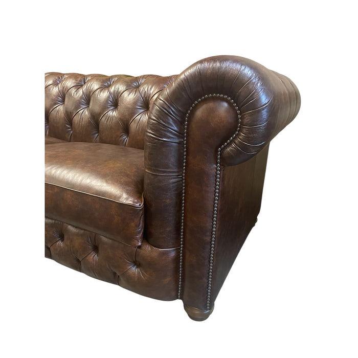 GJ Styles - O'Bryant Chesterfield Sofa in Brown Leather - FS01 - GreatFurnitureDeal