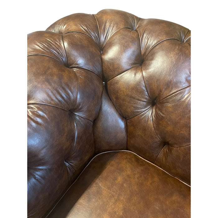 GJ Styles - O'Bryant Chesterfield Sofa in Brown Leather - FS01 - GreatFurnitureDeal