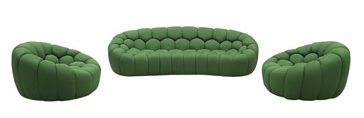 J&M Furniture - Fantasy 3 Piece Sofa Living Room Set in Green - 18442-3SET-GN - GreatFurnitureDeal