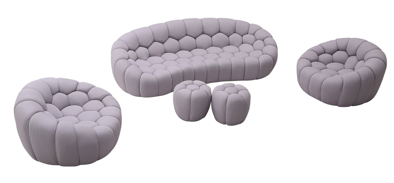 J&M Furniture - Fantasy 5 Piece Sofa Living Room Set in Grey - 18442-5SET-GR - GreatFurnitureDeal