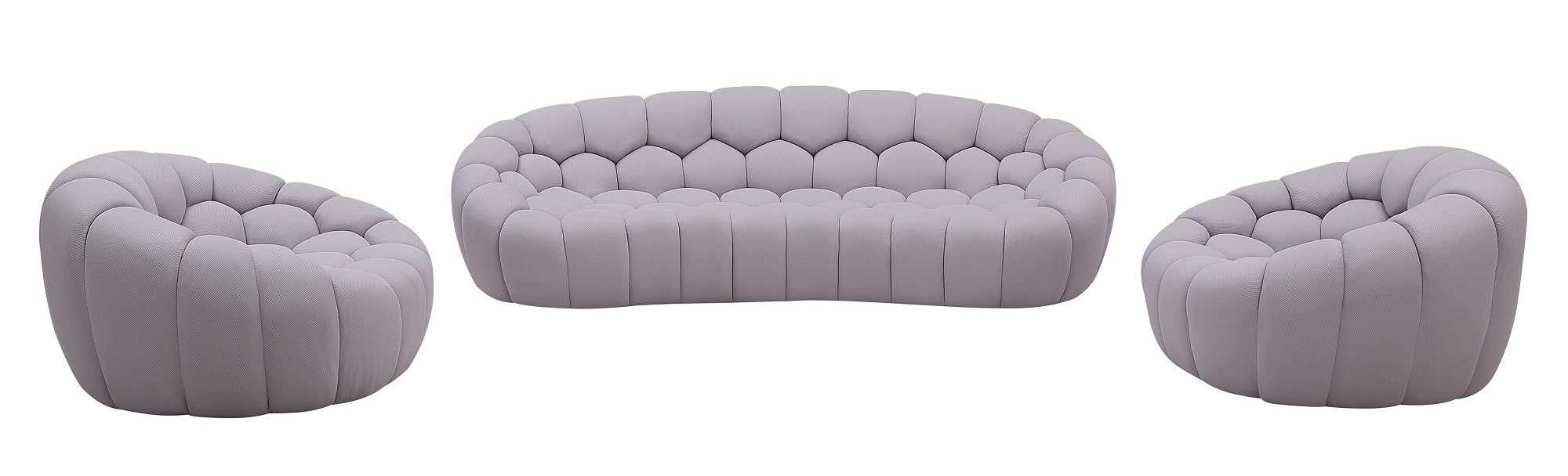 J&M Furniture - Fantasy 5 Piece Sofa Living Room Set in Grey - 18442-5SET-GR
