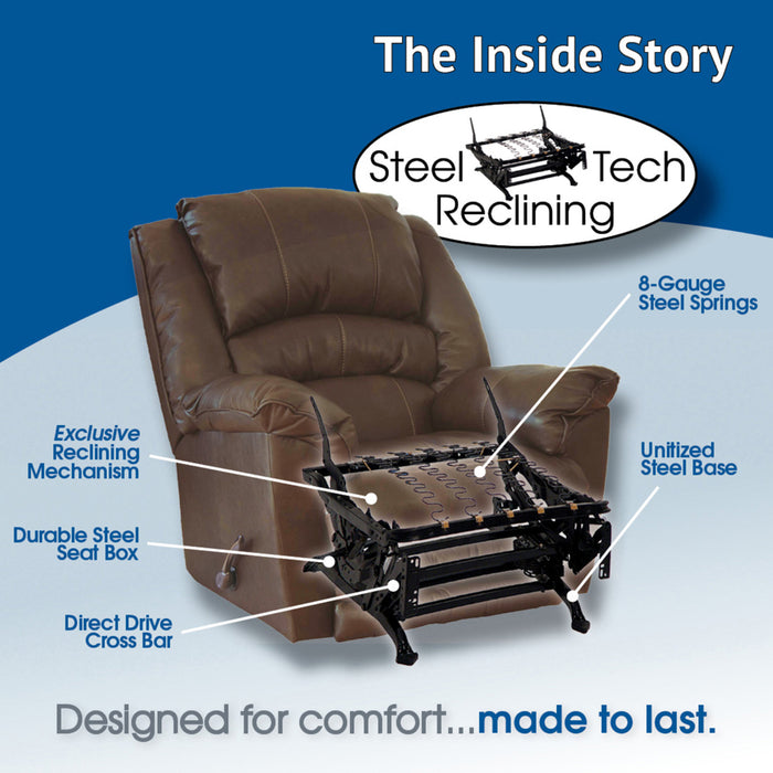 Catnapper - Hayden Chaise Rocker Recliner w/Heat & Massage in Auburn - 4107-2-AUB - GreatFurnitureDeal