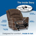 Catnapper - Hayden Chaise Rocker Recliner w/Heat & Massage in Auburn - 4107-2-AUB - GreatFurnitureDeal