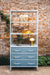 Worlds Away - Three Drawer Etagere With Bamboo Detail In Blue Dyed Grasscloth And Light Blue Matte Lacquer - FLYNN BL - GreatFurnitureDeal
