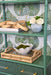 Worlds Away - Three Drawer Etagere With Bamboo Detail In Green Dyed Grasscloth And Dark Green Matte Lacquer - FLYNN GR - GreatFurnitureDeal