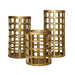 Worlds Away - Large Pillar Candle Holder In Brass Finish - GAGE LG - GreatFurnitureDeal