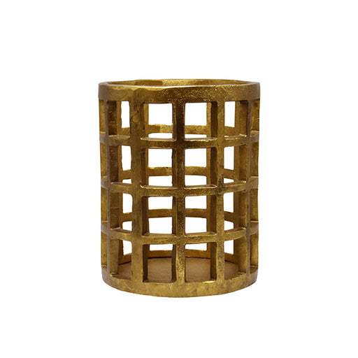 Worlds Away - Small Pillar Candle Holder In Brass Finish - GAGE SM - GreatFurnitureDeal