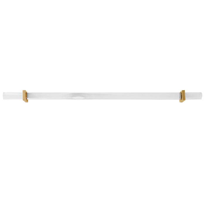 Worlds Away - Garbo Acrylic Rod Handle in Nickel and Brass - GARBO HBR - GreatFurnitureDeal