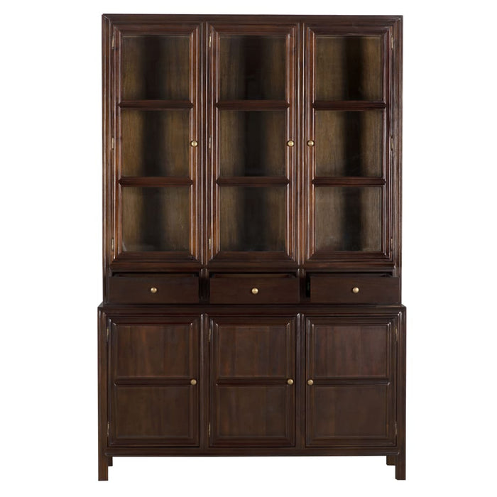 Noir Furniture - Colonial Hutch, Hand Rubbed Brown - GARM119HBR - GreatFurnitureDeal