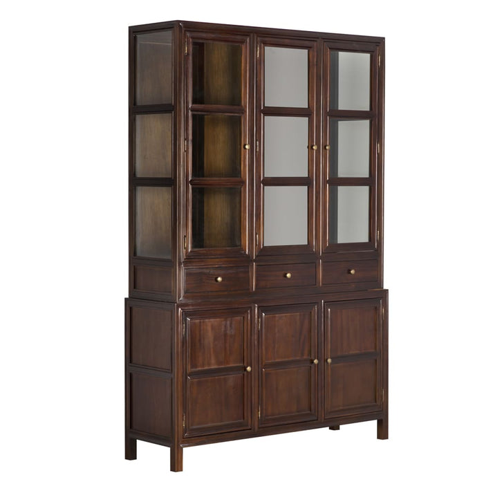 Noir Furniture - Colonial Hutch, Hand Rubbed Brown - GARM119HBR - GreatFurnitureDeal