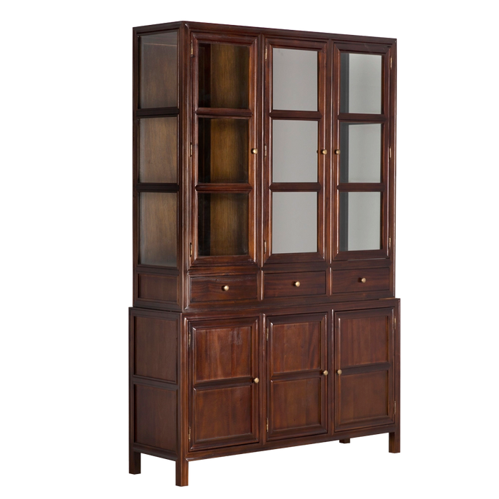 Noir Furniture - Colonial Hutch, Hand Rubbed Brown - GARM119HBR - GreatFurnitureDeal