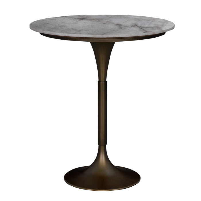 Noir Furniture - Nara Side Table in Aged Brass - GBAR007AB-36 - GreatFurnitureDeal