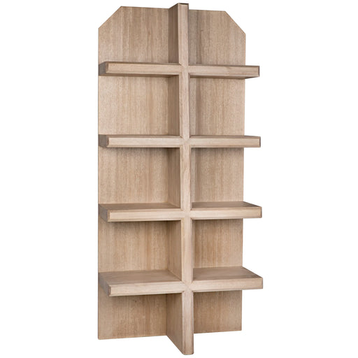 Noir Furniture - Pearce Bookcase, Washed Walnut - GBCS202WAW - GreatFurnitureDeal